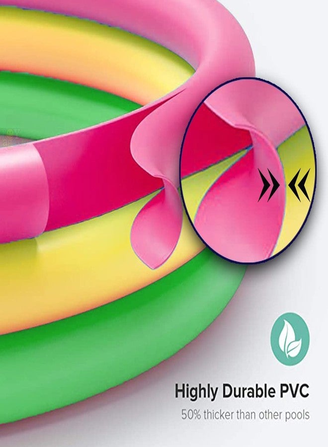 LONGMIRE 5 FT Portable Inflatable & Foldable Kids Swimming Pool with Air Pump Baby Bath Tub Water Pool for Kids and Adults Outdoor&Indoor Kids Bathing Tub - Image 3